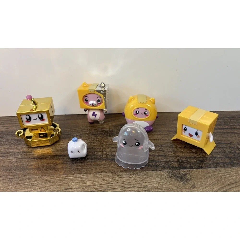 LankyBox Plastic Figure Lot Boxy Milky Ghosty Lankybot